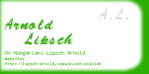 arnold lipsch business card